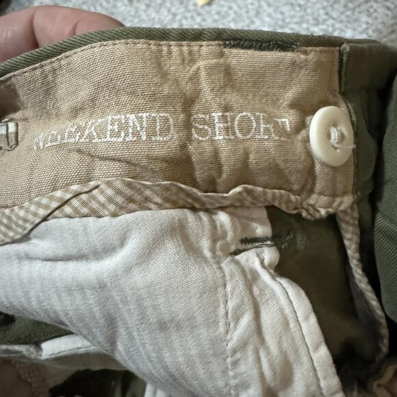 Banana Republic Shorts Womens 6 Olive Green Weekend Short Chino Stretch Cuffed - Picture 4 of 10